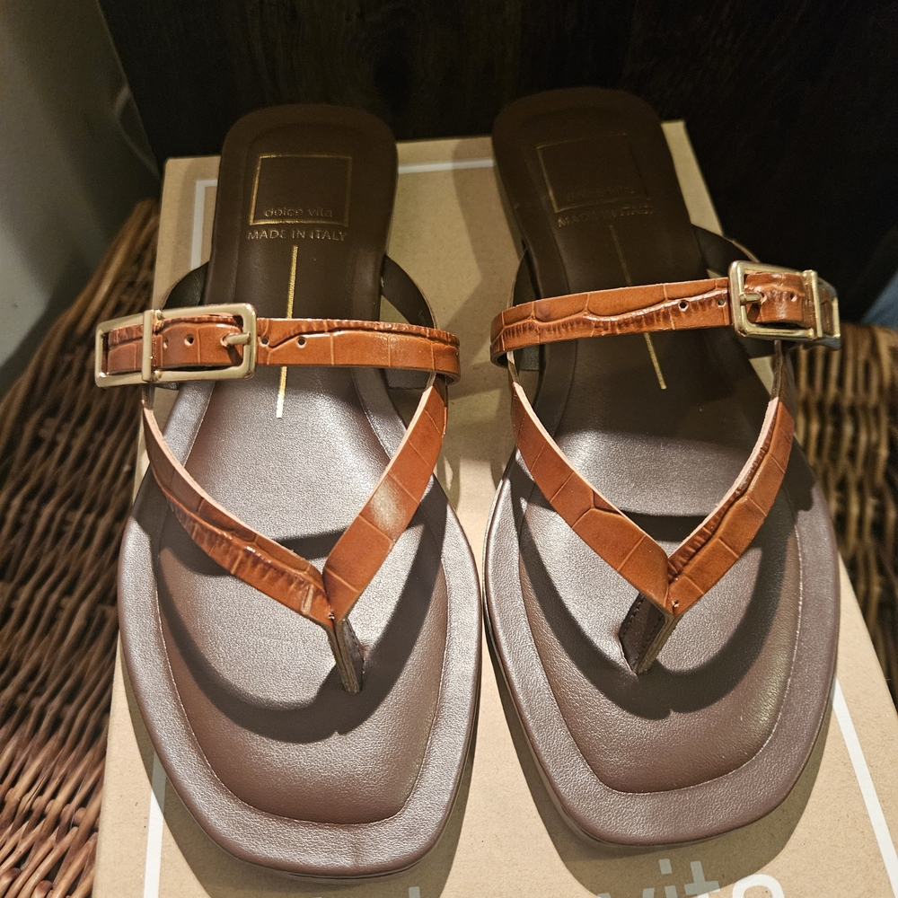 Dolce Vita Brown Leather Sandals